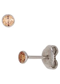 Jobo Damen Paar Ohrstecker, Silber 925 (Sterlingsilber), silber, Silber 925 (Sterlingsilber), Ohrringe, rund 925 Silber mit Zirkonia