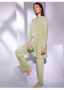feel good Damen Langjacke, Gr. 36, grün, 64% Polyester, 32% Viskose, 4% Elasthan, unifarben, Jacken