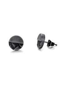 Firetti Herren Single-Ohrstecker "Schmuck Geschenk Ohrschmuck einzeln Woven, mit Struktur", Edelstahl, schwarz, Edelstahl, Ohrringe