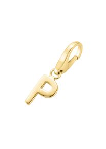 Damen Charm Buchstabe "Buchstabe P, Silber 925", gold, Giorgio Martello MILANO, Silber 925 (Sterlingsilber), Charms