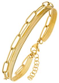 Jobo Damen Armband, Edelstahl, gold, Edelstahl, Armbänder, aus Edelstahl goldfarben beschichtet 20 cm
