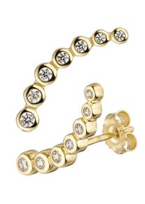 Jobo Damen Paar Ohrstecker "Ohrringe mit Zirkonia", Gelbgold 333, gold, Gelbgold 333, Ohrringe, 333 Gold