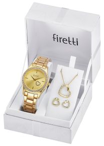 Firetti Damen Quarzuhr, gold, Armbanduhren, Armbanduhr, Damenuhr, Glassteine, ideal auch als Geschenk