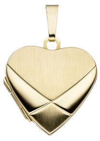 Jobo Damen Medallion-Anhänger "Anhänger Medaillon Herz", Gelbgold 585, gelb, Gelbgold 585, Schmuckanhänger, 585 Gold