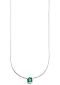 Bruno Banani Damen Kette mit Anhänger "Schmuck Geschenk Silber 925 Halsschmuck Halskette Schlangenkette Stein", Silber 925 (Sterlingsilber), L: 45cm,