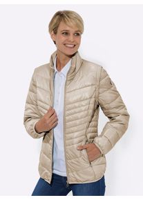 Casual Looks Damen Steppjacke, beige, Gr. 44, unifarben, 100% Polyester, Jacken