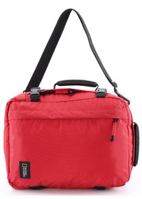 Cityrucksack "Hybrid", National Geographic, rot, Kunstfaser, sportlich, Rucksäcke, Reißverschlussfach, Tragegriff, Schultergurt und Rucksackgurte