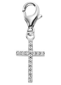 Engelsrufer Damen Charm Kreuz "Einhänger, Anhänger, Kreuz für Halskette, Armband ERC-LILCROSS-ZI", silber, Silber 925 (Sterlingsilber), Charms, mit