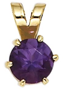 Jobo Damen Ketten-Anhänger "Anhänger mit Amethyst", Gelbgold 585, gelb, Gelbgold 585, Schmuckanhänger, 585 Gold
