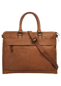 XZONE X-ZONE Damen Aktentasche, braun, Leder, unifarben, Taschen, echt Leder