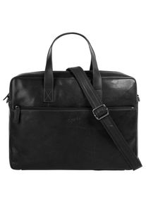 XZONE X-ZONE Damen Aktentasche, schwarz, Leder, unifarben, Taschen, echt Leder