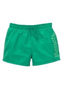 Bench. Herren Badeshorts, grün, Gr. L, unifarben, Microfaser, Polyester, Badehosen, mit seitlichem Logoschriftzug