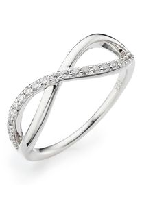 HECHTER PARIS Damen Fingerring "Schmuck Geschenk Silber 925 Damenring Infinity", 56, Silber 925 (Sterlingsilber), 1,5mm, silber, Silber 925