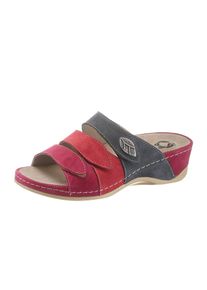 MUBB Damen Pantolette, Gr. 38, rot, Veloursleder, klassisch, Schuhe