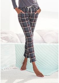 s.Oliver Damen Pyjamahose, Gr. 32, rot, Single Jersey, Obermaterial: 50% Baumwolle, 50% Viskose, kariert, feminin, Hosen, mit Allover-Druck