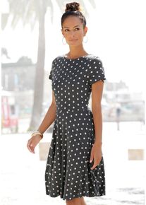 Vivance Damen Sommerkleid, bunt, modisch, Gr. 46, gepunktet, Jersey, Obermaterial: 100% Viskose, Kleider, mit Pünktchendruck, knielanges