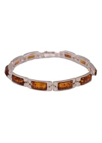 Firetti Damen Armband "Schmuck Geschenk Silber 925 Armschmuck Armkette Bernstein", Silber 925 (Sterlingsilber), braun, Silber 925 (Sterlingsilber),