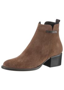 Tamaris Damen Stiefelette, Gr. 39, braun, Veloursleder, unifarben, modisch, Schuhe