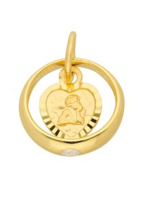 Adelia´s ADELIA ́S Damen Ketten-Anhänger "333 Gold Anhänger Taufring mit Zirkonia Ø 10,6 mm", Damen, Gelbgold 333, gold, Gelbgold 333, Schmuckanhänger, mit