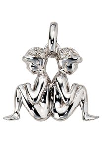 Jobo Damen Sternzeichen-Anhänger "Sternzeichen Zwilling", Silber 925 (Sterlingsilber), silber, Silber 925 (Sterlingsilber), Schmuckanhänger, 925