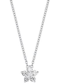 Amor Damen Kette mit Anhänger "Blüte, 9070008", Silber 925 (Sterlingsilber), L: 45cm, bunt, Silber 925 (Sterlingsilber), Halsketten, mit Zirkonia
