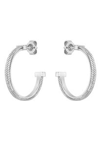 BOSS Damen Paar Creolen "Schmuck Edelstahl Ohrschmuck Ohrringe ZIA", Edelstahl, silber, Edelstahl, Ohrringe
