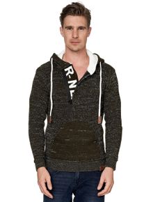 Rusty Neal Herren Kapuzensweatshirt, grün, casual, Gr. S, mehrfarbig, 70% Polyacryl, 30% Baumwolle, Sweatshirts, mit stylischem Ausschnitt