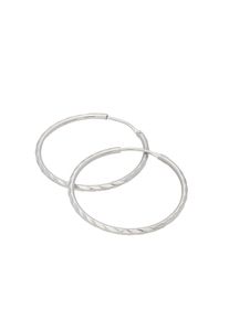Vivance Damen Paar Creolen "Diamantiert", Silber 925 (Sterlingsilber), silber, Silber 925 (Sterlingsilber), Ohrringe