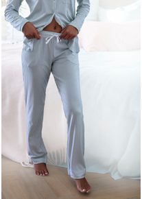 s.Oliver Damen Pyjamahose, Gr. 32, grün, Single Jersey, Obermaterial: 50% Baumwolle, 50% Viskose, klassisch, Hosen, mit seitlichen Eingrifftaschen