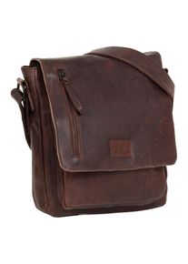 Mustang Damen Umhängetasche "San Marino Shoulderbag", braun, Leder, Taschen, mit praktischer Einteilung