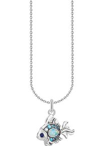 Thomas Sabo Damen Kette mit Anhänger "Fisch-Anhänger, KE2239-945-7-L45V", 45, Silber 925 (Sterlingsilber), bunt, Silber 925 (Sterlingsilber),