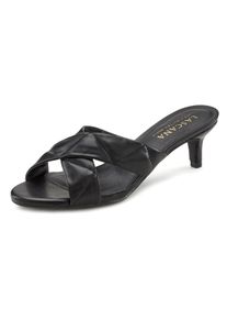 Lascana Damen Pantolette, Gr. 39, schwarz, Obermaterial: 100% Lederimitat. Futter: 100% Lederimitat. Decksohle: 100% Lederimitat. Laufsohle: 100%