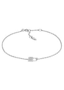 Fossil Damen Armband "LOCK, JFS00625040", Silber 925 (Sterlingsilber), silber, Silber 925 (Sterlingsilber), Armbänder, mit Zirkonia (synth.)
