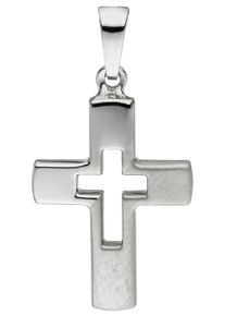 Jobo Damen Kreuz-Anhänger "Anhänger Kreuz", Silber 925 (Sterlingsilber), silber, Silber 925 (Sterlingsilber), Schmuckanhänger, 925 Silber