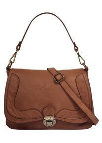 Samantha Look Damen Umhängetasche, braun, Leder, vintage, Taschen, echt Leder, Made in Italy