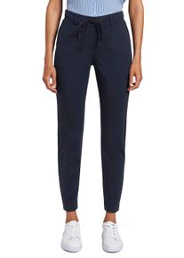 Tom Tailor Damen Jogger Pants, blau, modisch, Gr. 36, unifarben, Jersey, Obermaterial: 60% Viskose, 34% Polyamid, 6% Elasthan, Hosen, mit Bundfalten