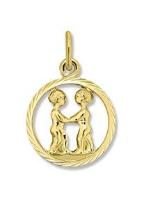 ONE ELEMENT Damen Sternzeichen-Anhänger "Zwilling Sternzeichen Anhänger aus 333 Gelbgold", Zwilling, Gelbgold 333, gold, Gelbgold 333,