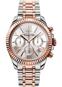 Thomas Sabo Damen Chronograph "DIVINE CHRONO", silber, Armbanduhren, Quarzuhr, Armbanduhr, Damen, Datum, Stoppfunktion, 12/24-Std.-Anzeige