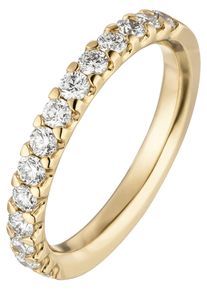Jobo Damen Diamantring, 54, SI = kleine Einschlüsse, Gelbgold 585-Diamanten, gelb, Gelbgold 585, Diamanten, Fingerringe, 585 Gold mit 14 Diamanten