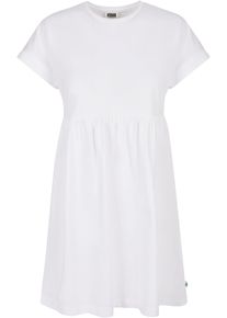 Urban Classics Damen Shirtkleid "Urban Classics Damen Ladies Organic Empire Valance Tee Dress", weiß, klassisch, Gr. 5XL, unifarben, 100% Baumwolle,