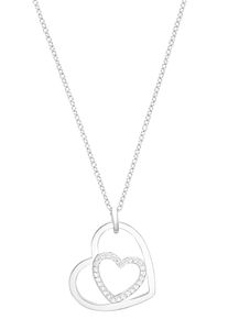 s.Oliver Damen Kette mit Anhänger "Herzen, 2032838", Silber 925 (Sterlingsilber), L: 45cm, bunt, Silber 925 (Sterlingsilber), Halsketten, mit