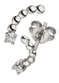 Jobo Damen Paar Ohrstecker "Ohrringe mit Zirkonia", Silber 925 (Sterlingsilber), silber, Silber 925 (Sterlingsilber), Ohrringe, 925 Silber