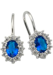 Firetti Damen Paar Ohrhänger "Schmuck Geschenk, Ohrringe Entourage Royal, Silber 925", Silber 925 (Sterlingsilber), blau, Silber 925