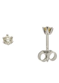 Firetti Damen Paar Ohrstecker "Schmuck Geschenk Gold 750 Ohrschmuck Solitär", 0,25 ct P2 = erkennbare Einschlüsse, Weißgold 585-Diamanten, weiß,