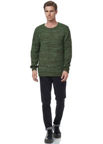Rusty Neal Herren Strickpullover, grün, casual, Gr. XL, unifarben, 70% Polyacryl, 30% Baumwolle, Pullover, im modischen Strick-Design
