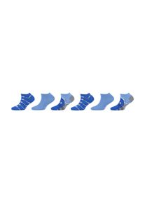 s.Oliver Kinder Sneakersocken "Sneakersocken 6er Pack", Gr. 27, blau, 78% Baumwolle 20% Polyamid 2% Elasthan, gemustert, Socken