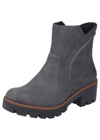 Rieker Damen Winterstiefelette, Gr. 37, grau, Lederimitat, klassisch, Schuhe, mit Innen-Reißverschluss für leichten Einschlupf