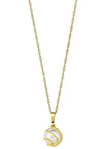 Amor Damen Kette mit Anhänger "Sparkle, 2014206", Gelbgold 375, L: 45cm, gold, Gelbgold 375, Halsketten, Made in Germany - mit Wachsperle
