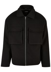 Urban Classics Herren Allwetterjacke "Urban Classics Herren Big Pocket Blouson", schwarz, casual, Gr. S, unifarben, 100% Polyester, Jacken