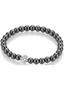 Firetti Damen Armband "Schmuck Geschenk Armschmuck Armkette Edelstein Farbstein", Materialmix, grau, Materialmix, Armbänder, mit Hämatit,